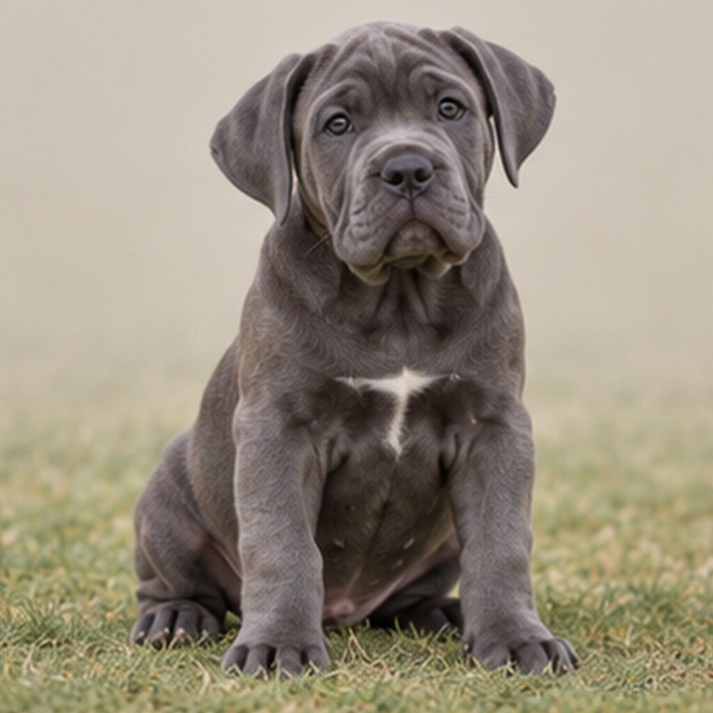 Large muscular dog with a short, brindle coat, standing alertly