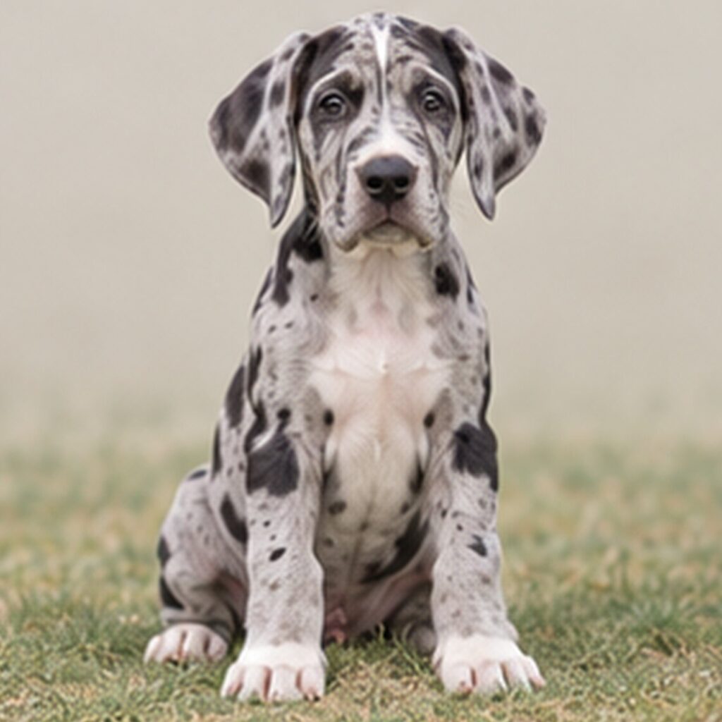 Tall and muscular dog with a short, fawn-colored coat standing proudly