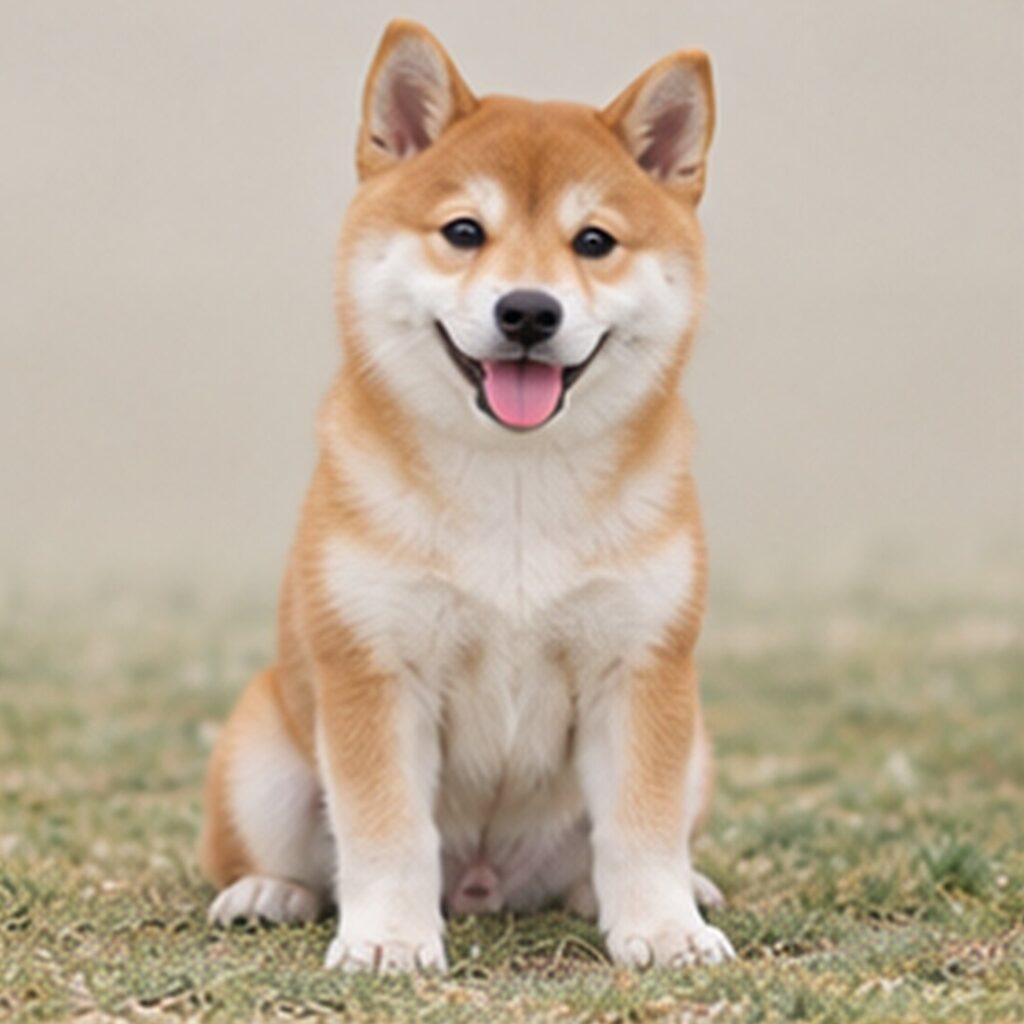 Compact dog with a curly tail, reddish-brown coat, and alert expression