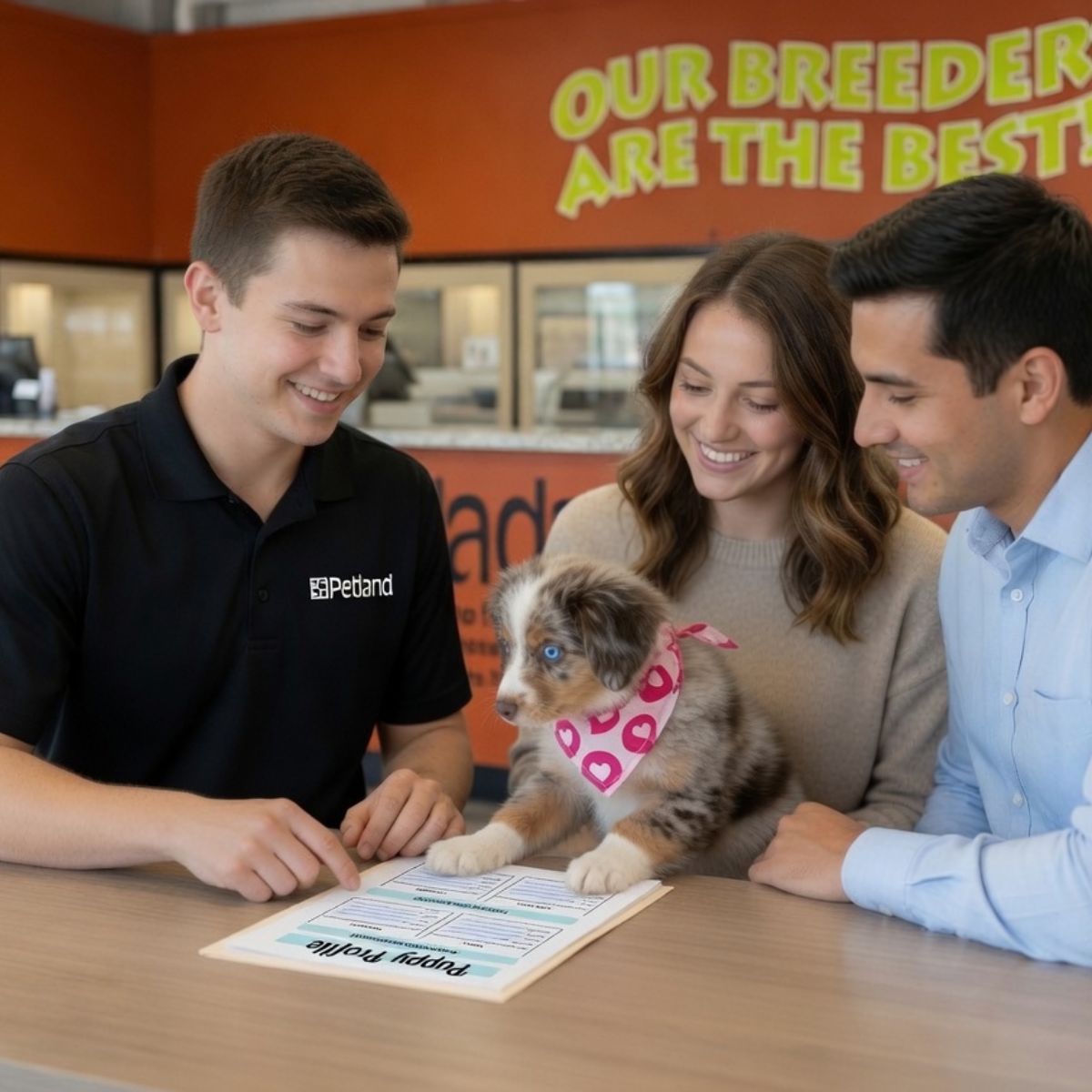 A healthy puppy from a vetted, USDA-licensed Petland breeder partner